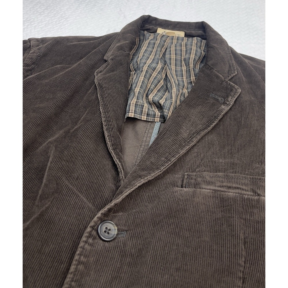 J Crew Men's Brown Corduroy Blazer Jacket 100%‎ Cotton Size XL